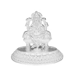 Sri Jagdamba Pearls Ganesha 0.8 Silver Divine Idol-picture-23