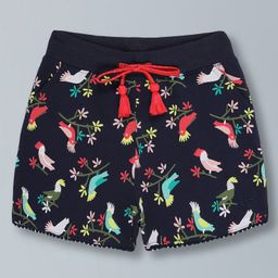 Plum Tree Cotton Birds Printed Shorts - Navy Blue-picture-14