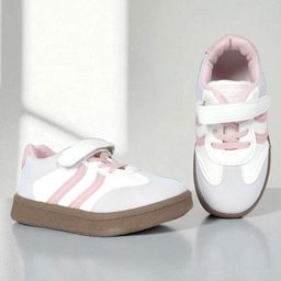 TRUFFLE COLLECTION Colour Blocked WIth Lace Up & Velcro Closure Shoes - Pink-picture-8