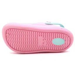 Svaar Wow & Sunglasses Theme Patch Appliqued Detail Back Strap Clogs - Baby Pink & Sea Blue image 3