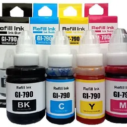 verena High Quility Refill Ink GI 790 Use For Canon PIXMA G1000,G1010,G1100(Pack Of 4) Black + Tri Color Combo Pack Ink Bottle-image-7