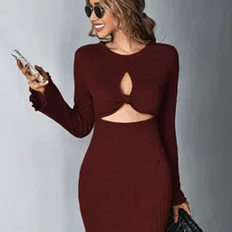 StyleCast Georgette Bodycon Dress-image-1