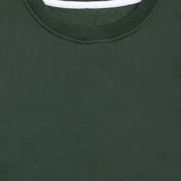 NUSYL Fleece Girls Olive Friends Forever Printed Oversized Sweatshirt - Green image 5