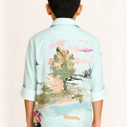 CAVIO Boys Printed Full Sleeve Casual Shirt image 3