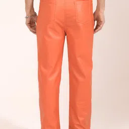 BAESD Men Solid Smart Regular Trousers image 4