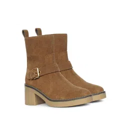Saint G Women Tan Leather Casual Boots image 1