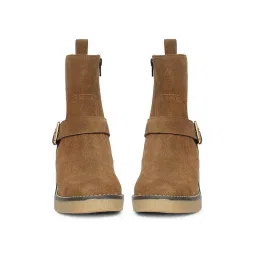 Saint G Women Tan Leather Casual Boots image 4