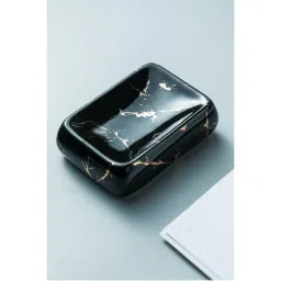Kuber Industries Soap Holder Ceramic Bathroom Soap Tray Soap Holder for Kitchen Sink ZX041BK Black-picture-11