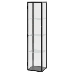 ikea blåliden Glass-door cabinet, black, 35x32x151 cm-picture-11