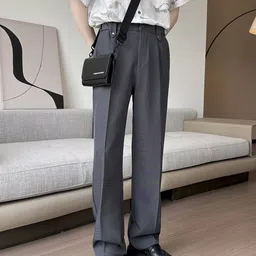 StyleCast x Revolte Men Mid-Rise Regular Easy Wash Trousers image 5