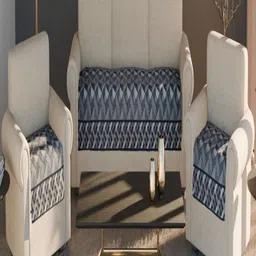 Fashion Throw Grey Printed Velvet 3 Piece Sofa Cover-image-51