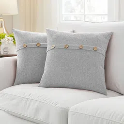 Khooti Grey Set of 2 Square Cushion Covers-picture-39