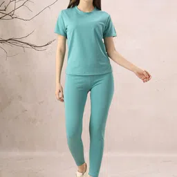 DTR FASHION Round Neck T-shirt With Leggings Co-Ords-picture-37