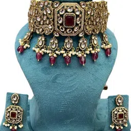 WTF - WEAR THE FASHION Gold-Plated Kundan Studded Jewellery Set-picture-37
