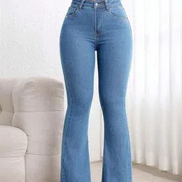 Chemistry Women Bootcut High-Rise Light Fade Stretchable Jeans-image-75