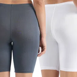 jasora Pack of 2 Solid Women Multicolor Cycling Shorts image 2