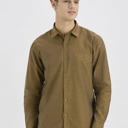 ROCKING SWAMY Men Self Design Spread Collar Cotton Casual Shirt-picture-16