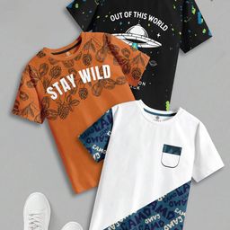 CODEZ Boys 3 Pure Cotton T-shirt-picture-1