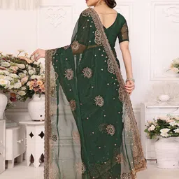 Ambuja International Embroidered Pure Silk Saree image 2