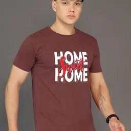 BRAWNY BATTLER Men Typography Printed Round Neck Cotton T-shirt image 3