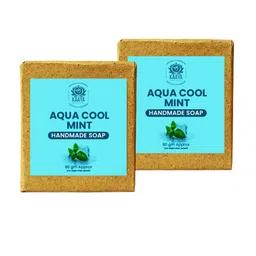 Kaaya Natural Set of 2 Aqua Cool Mint Handmade Soap - 80g Each image 2