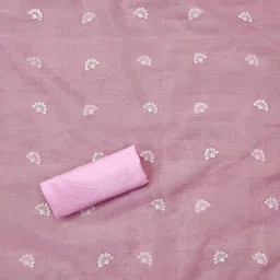 LeeliPeeri Designer Floral Embroidered Thread Work Unstitched Dress Material image 2