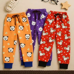 CORTICA Boys Pack Of 3 Printed Woolen Mid-Rise Joggers-picture-21