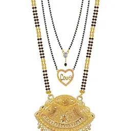 Bhanu diam Gold-Plated Brass Mangalsutra-picture-25
