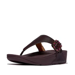 fitflop Leather Embellished Wedge Sandals-image-0