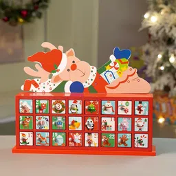 Little Surprise Box LLP 24 Days Deer on Roof Block shaped wooden advent Calendar-picture-36