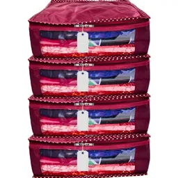 Ajabh Maroon Set of 4 Regular Multi-Utility Organisers-picture-29