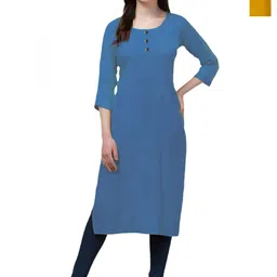 Coft Selection Of 2 Round Neck Crepe Straight Kurta-picture-11
