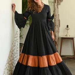 DressBerry Bell Sleeve Maxi Dress image 1