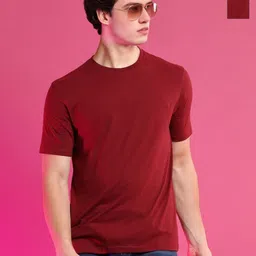 Moda Rapido Men Pack of 2 Solid Round Neck Cotton T-shirts image 1