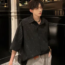 StyleCast x Revolte Abstract Printed Cutaway Collar Casual Shirt image 3