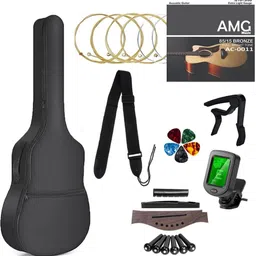 Acoustic Guitar String with Guitar Bridge Saddle Set, Bag,Tuner,Capo Guitar Strap &Picks Guitar String-image-29