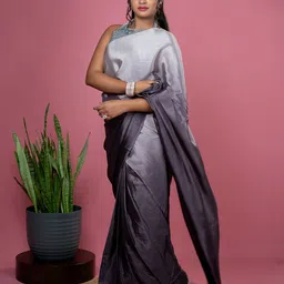 HELLA FASHIONS Ombre Saree image 5