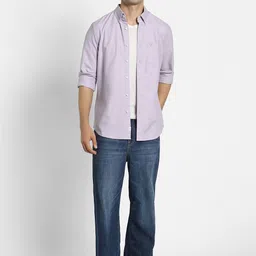 AMERICAN EAGLE OUTFITTERS Men Slim Fit Solid Button-Down Collar Cotton Casual Shirt image 2