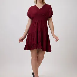 Amarasha Crepe Fit & Flare Dress image 4