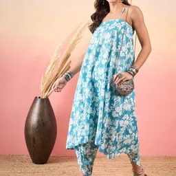 InWeave Women Floral Printed Regular Kurta with Dhoti Pants-picture-16