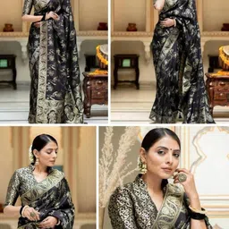 Dinesh Ethnic Traditional Wear Ethnic Motifs Woven Design Zari Banarasi Saree-picture-10