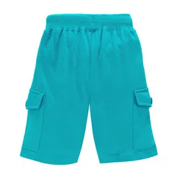 Kiddopanti Pack Of 2 Solid Colour Shorts - Blue & Black image 4