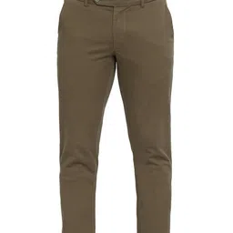 Basics Men Tapered Fit Mid-Rise Cotton Trouser image 5