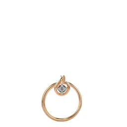 VALANOVA Women 18K Rose Gold & Certified Lab Grown Nosepin 0.01cts Diamond 0.19gm-image-67
