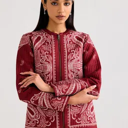 Ancestry Women Mandarin Collar Floral Printed Tailored Jacket-picture-29