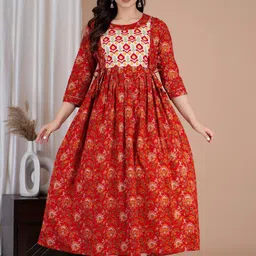 MURLI KURTI Women Printed Mirror Work Anarkali Kurta-picture-15
