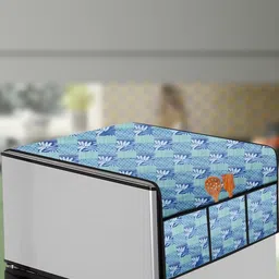 The Furnishing Tree Blue PVC Air Conditioner Cover-picture-32