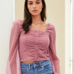 Stylecast X Slyck Pink Square Neck Crop Top-picture-40