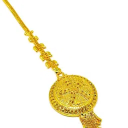 Mansi Jewl Point Gold-Plated Maang Tikka-image-39