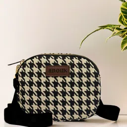 Anouk Printed Sling Bag with Cut Work-image-73